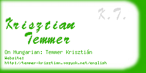krisztian temmer business card